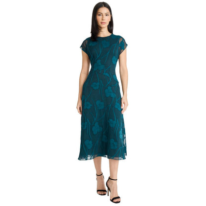 Maggy London Women's Short Sleeve Midi Dress
