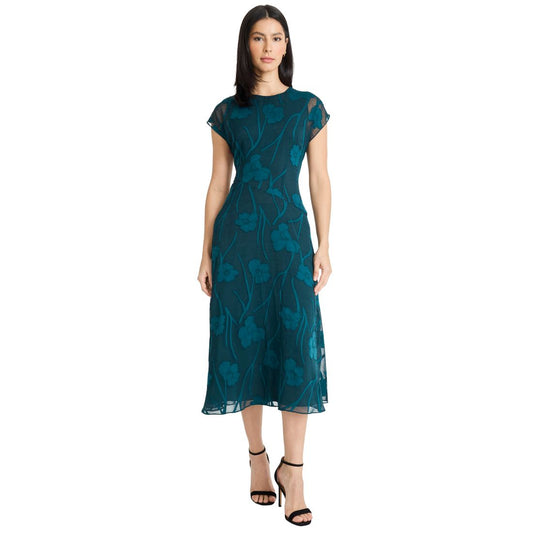 Maggy London Women's Short Sleeve Midi Dress