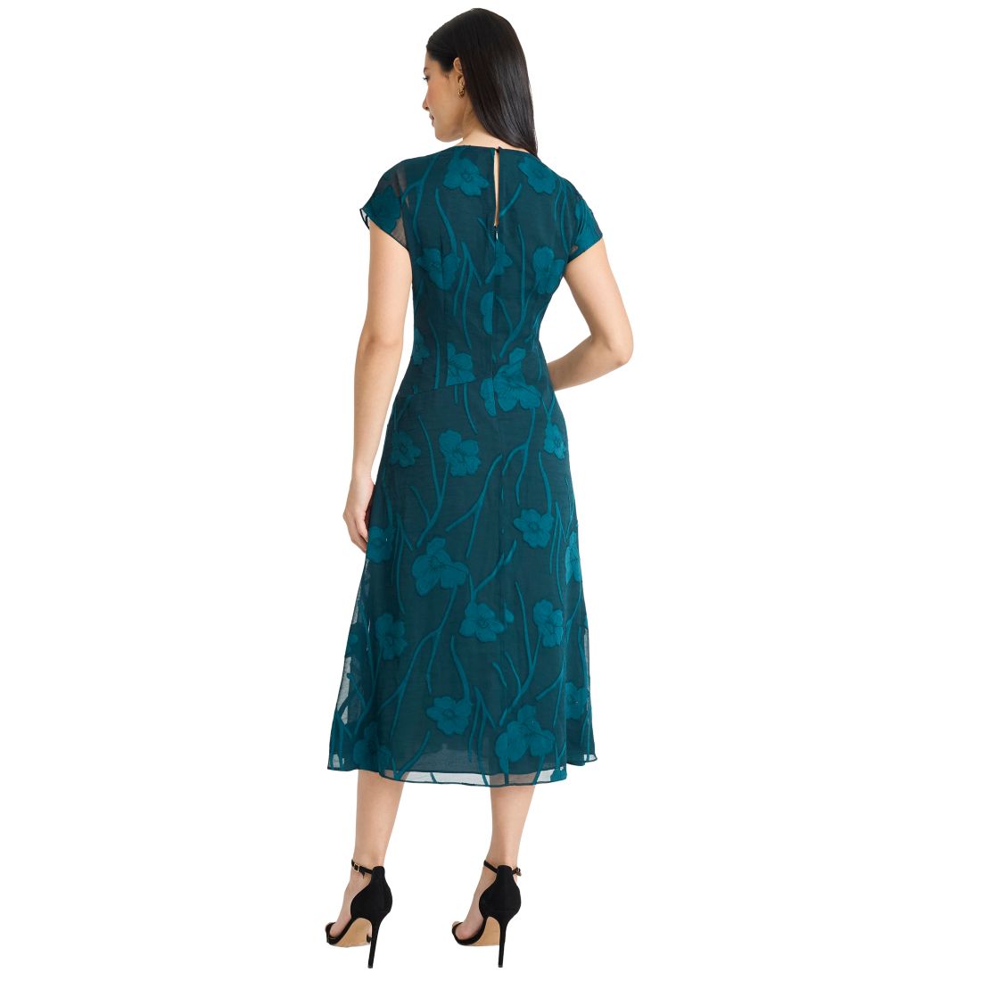Maggy London Women's Short Sleeve Midi Dress