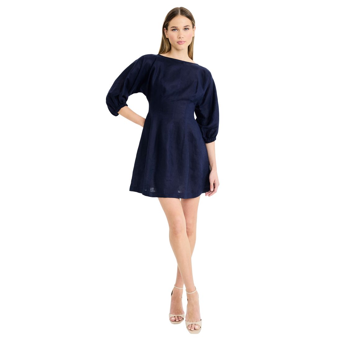 Luxely Women's Dolman-Sleeve Boat Neck Mini Dress