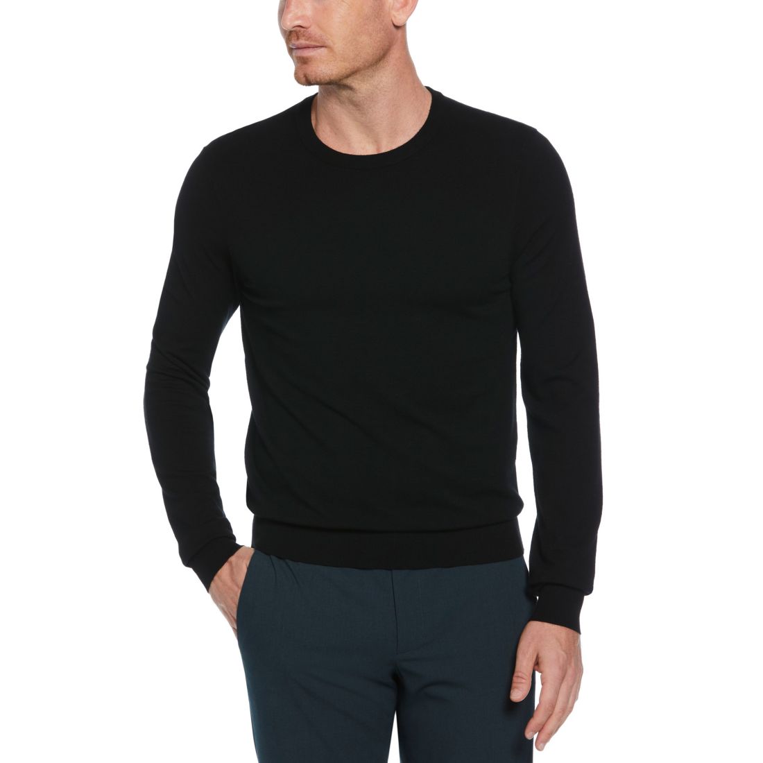 Perry Ellis Men's Crewneck Tech Pullover Sweater