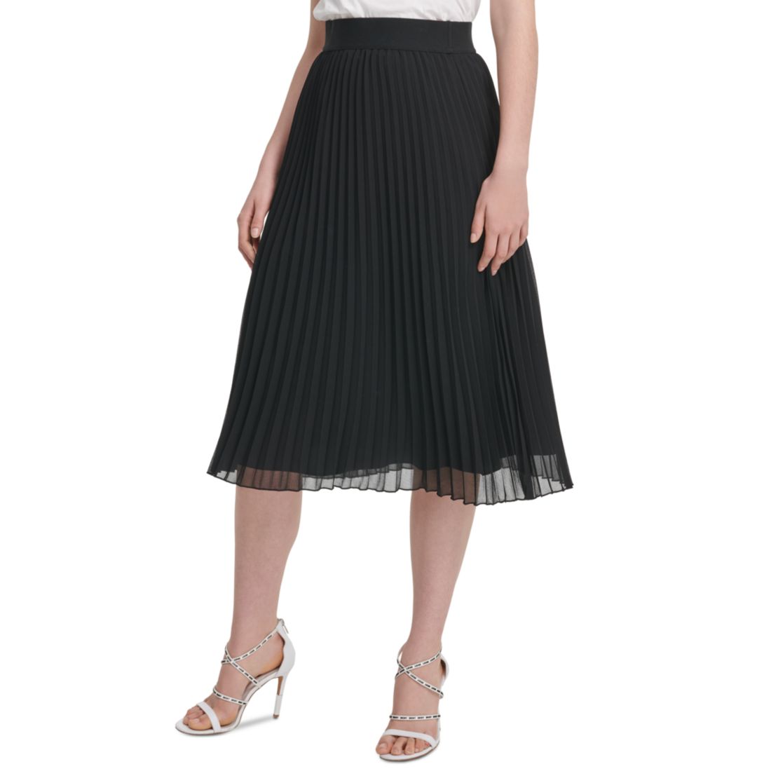 Dkny Pleated Midi Skirt