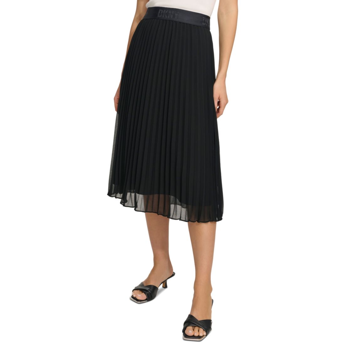 Dkny Pleated Midi Skirt