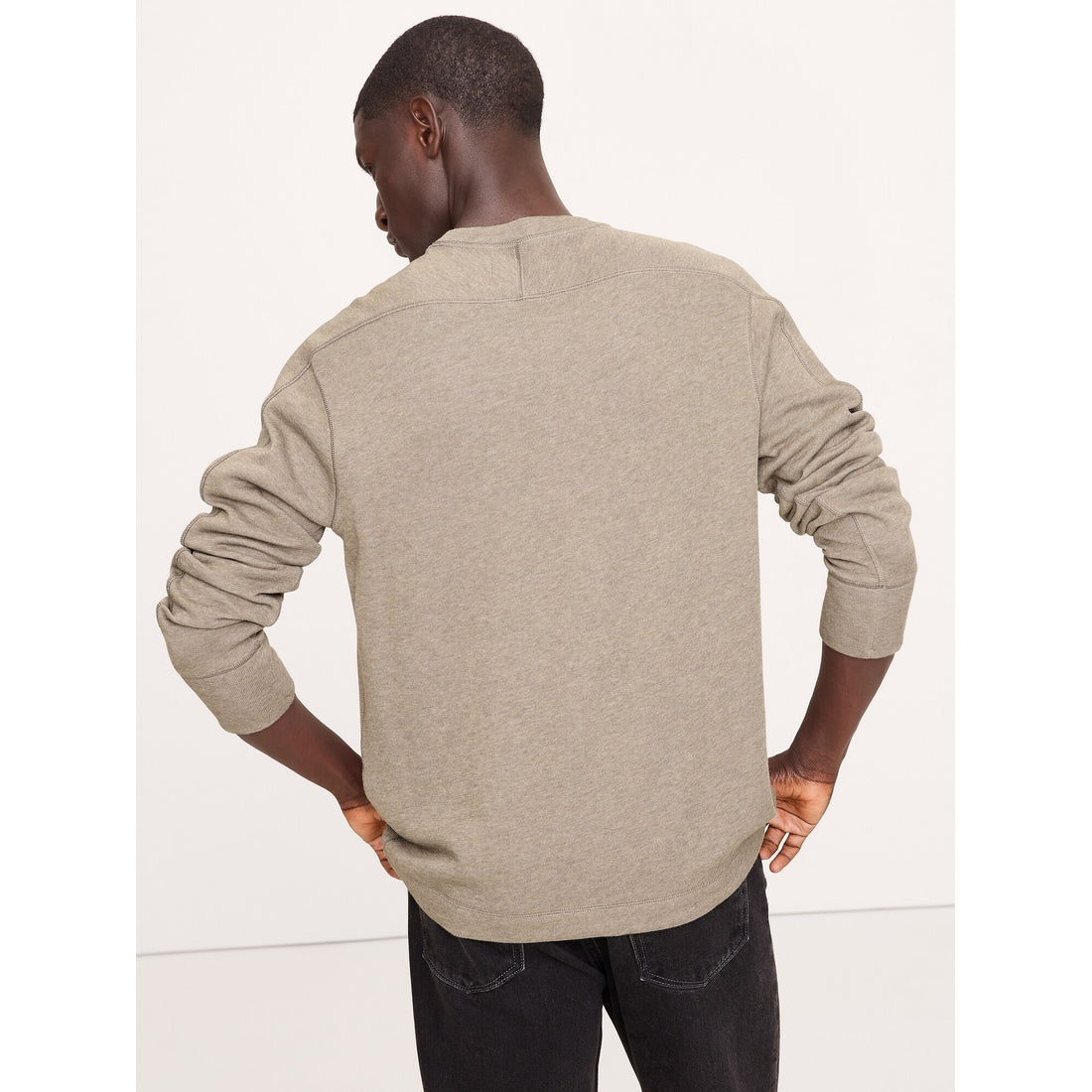 Men's Slub Double-Knit Crew-Neck T-Shirt