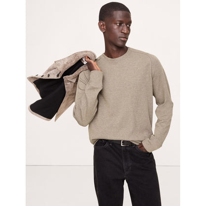 Men's Slub Double-Knit Crew-Neck T-Shirt