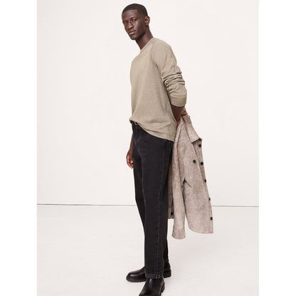 Men's Slub Double-Knit Crew-Neck T-Shirt