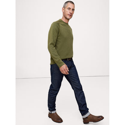 Men's Slub Double-Knit Crew-Neck T-Shirt