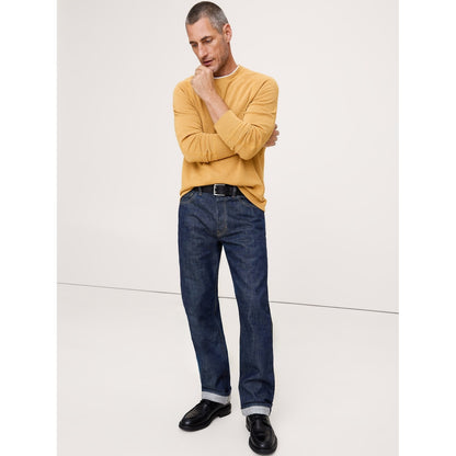 Men's Slub Double-Knit Crew-Neck T-Shirt