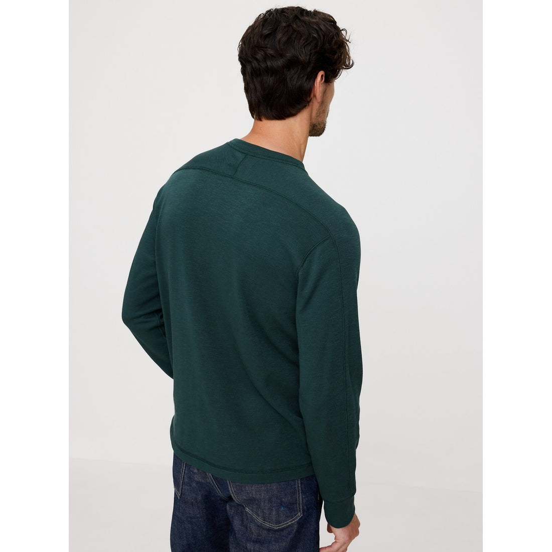 Men's Slub Double-Knit Crew-Neck T-Shirt