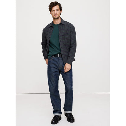 Men's Slub Double-Knit Crew-Neck T-Shirt