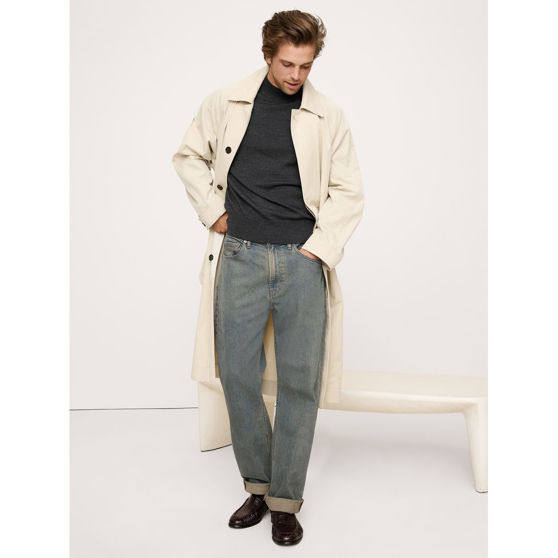 Men's Merino Mock-Neck Sweater