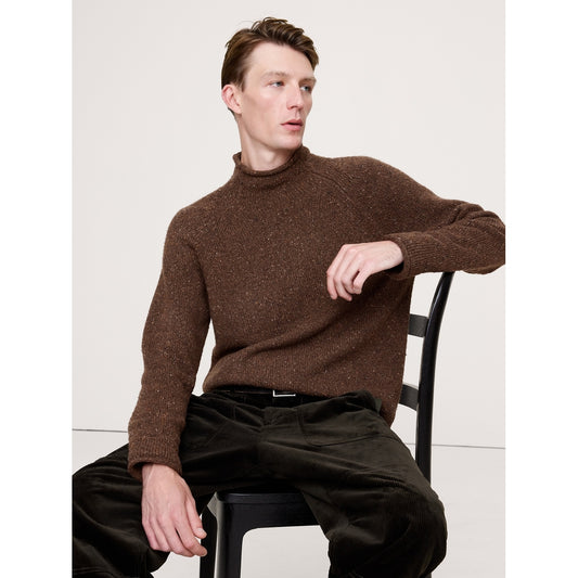 Men's Donegal Roll-Neck Sweater