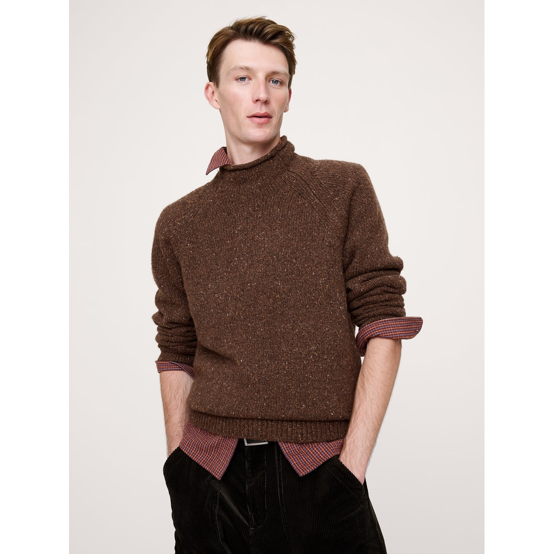 Men's Donegal Roll-Neck Sweater