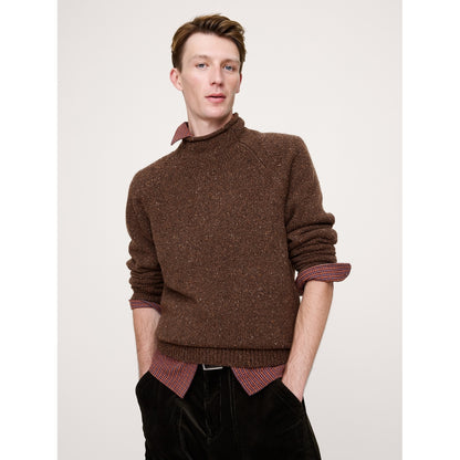 Men's Donegal Roll-Neck Sweater