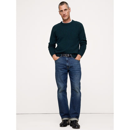 Men's Italian Merino-Blend Crew-Neck Sweater