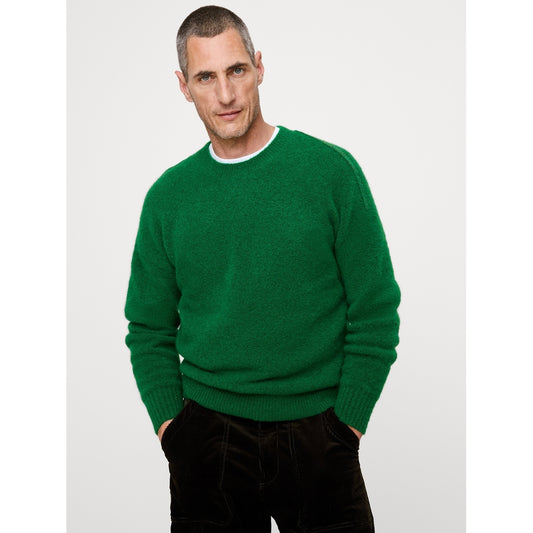 Men's Fluffy Crew-Neck Sweater