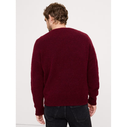 Men's Fluffy Crew-Neck Sweater