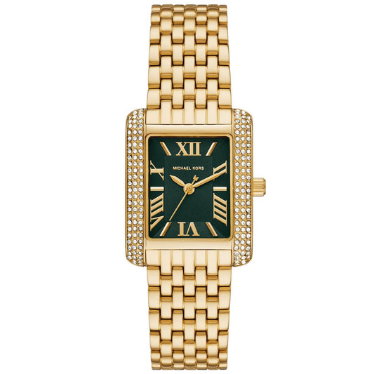 Michael Kors Women's Emery Three-Hand Gold-Tone Stainless Steel Watch 33 x 27mm