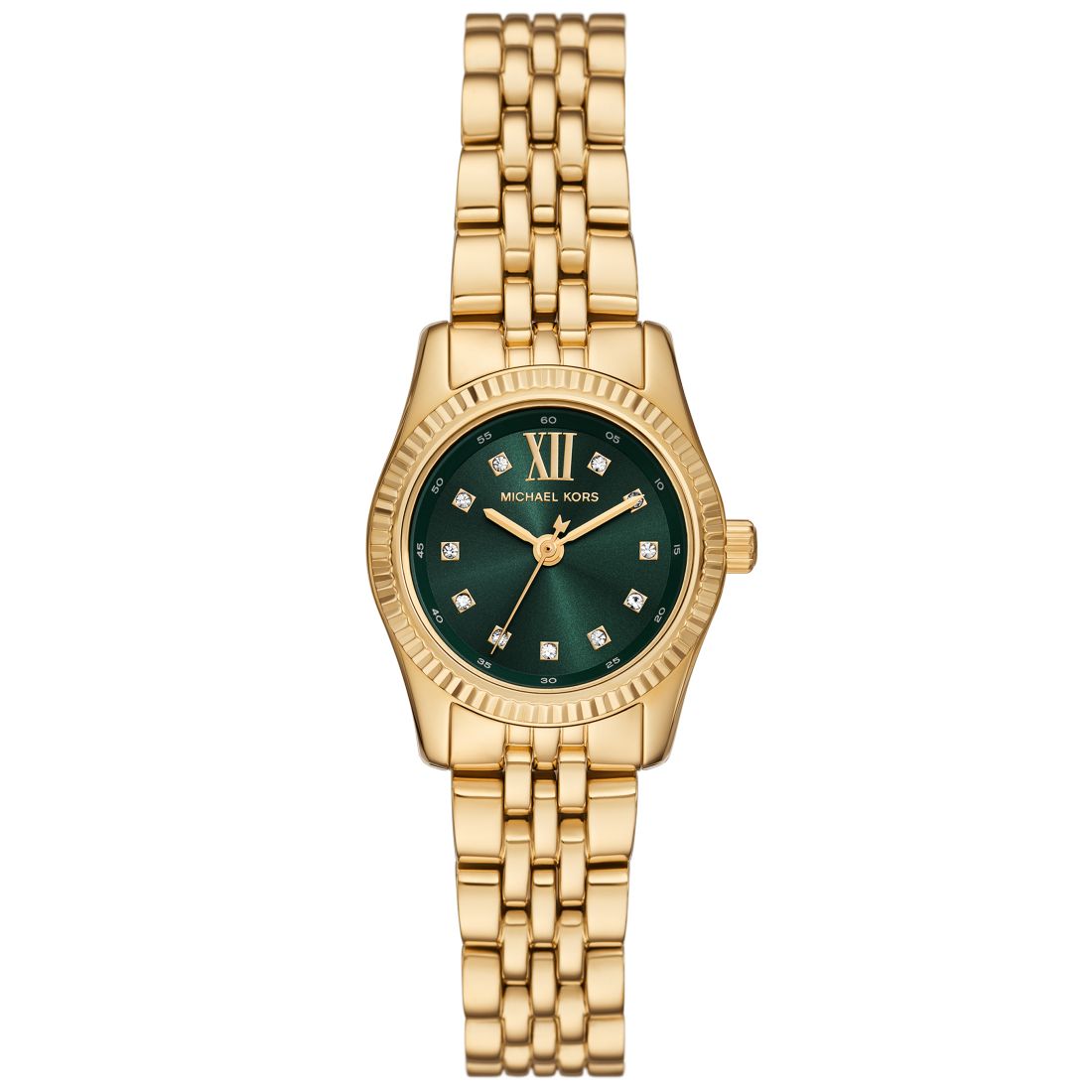 Michael Kors Women's Lexington Three-Hand Gold-Tone Stainless Steel Watch 26mm