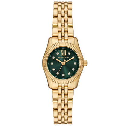 Michael Kors Women's Lexington Three-Hand Gold-Tone Stainless Steel Watch 26mm