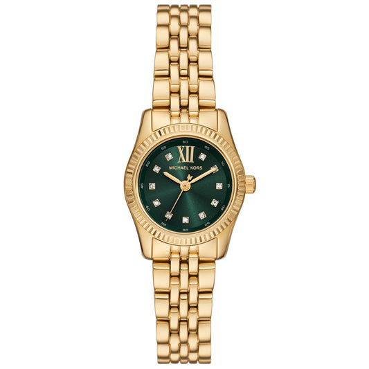 Michael Kors Women's Lexington Three-Hand Gold-Tone Stainless Steel Watch 26mm