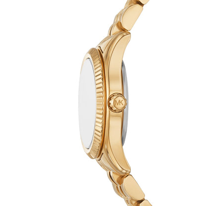 Michael Kors Women's Lexington Three-Hand Gold-Tone Stainless Steel Watch 26mm