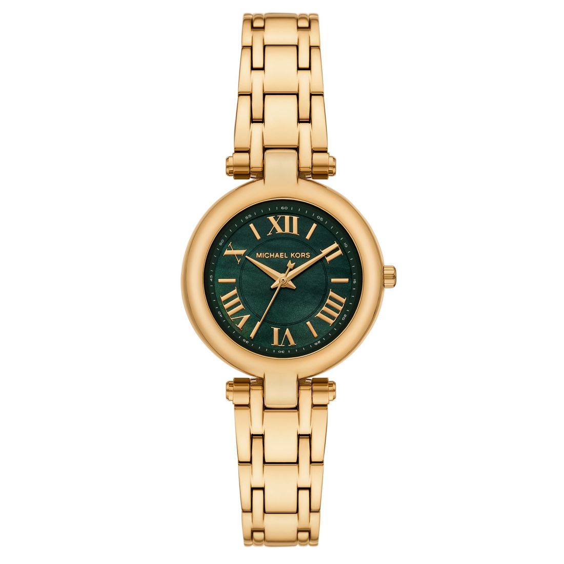 Michael Kors Women's Laney Three-Hand Gold-Tone Stainless Steel Watch, 30mm