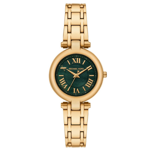 Michael Kors Women's Laney Three-Hand Gold-Tone Stainless Steel Watch, 30mm