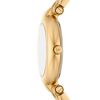 Michael Kors Women's Laney Three-Hand Gold-Tone Stainless Steel Watch, 30mm