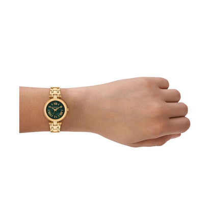Michael Kors Women's Laney Three-Hand Gold-Tone Stainless Steel Watch, 30mm