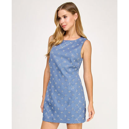 Seni & Cade Juniors' Embellished Boucle Shift Dress