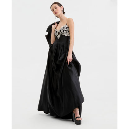 City Studios Juniors' Rhinestone Embellished Top Satin Ball Gown, Created for Macy's
