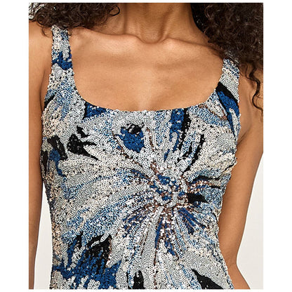 City Studios Women's Sequin Square-Neck Maxi Dress