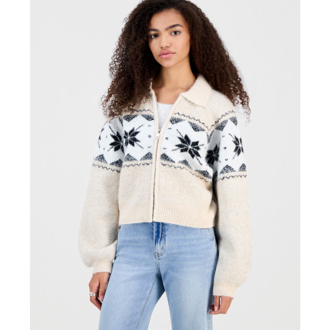 Blank Nyc Women's Digital Detox Zip-Front Cardigan