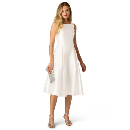 Adrianna Papell Boat-Neck A-Line Dress