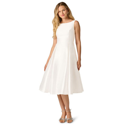 Adrianna Papell Boat-Neck A-Line Dress