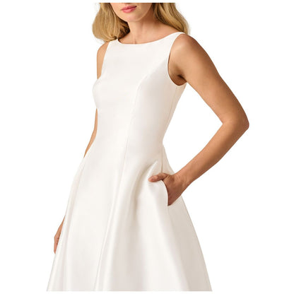 Adrianna Papell Boat-Neck A-Line Dress