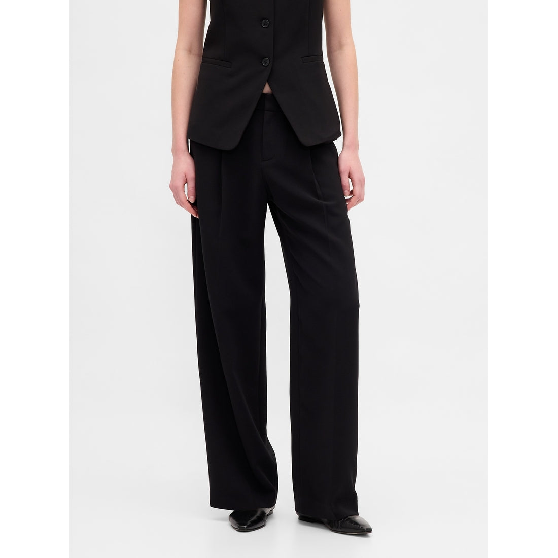 Women's 365 Low Rise Pleated Wide-Leg Trousers