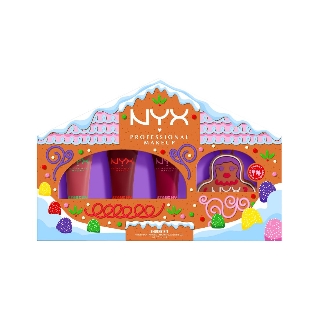 Nyx Professional Makeup 3-Pc. Holiday Smushy Lip Balm Gift Set - Snuggle Season, Squeeze N Sizzle, Swipe