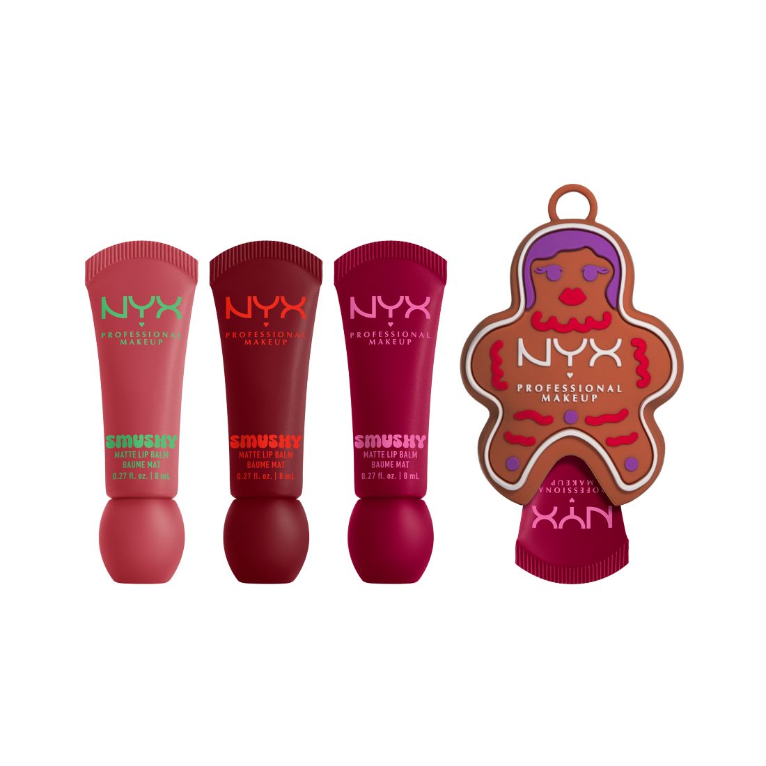 Nyx Professional Makeup 3-Pc. Holiday Smushy Lip Balm Gift Set - Snuggle Season, Squeeze N Sizzle, Swipe