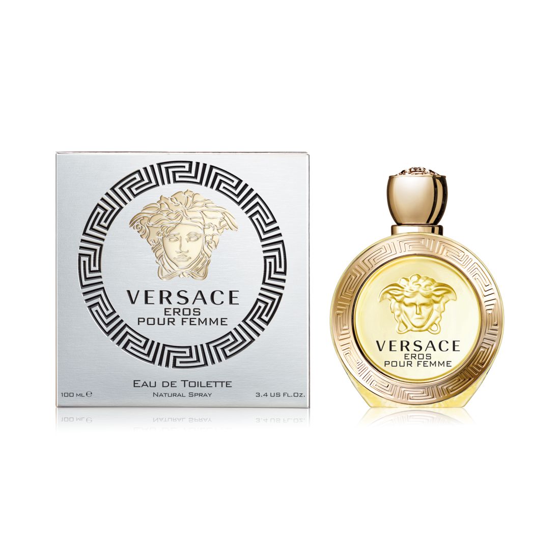 Versace 4-Pc. Eros Pour Femme Eau De Parfum Fragrance with Round Makeup Bag Gift Set