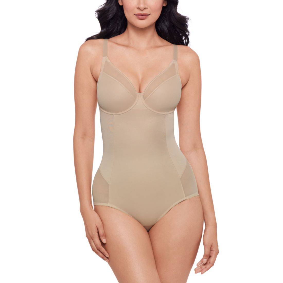 Miraclesuit Women's Sexy Sheer Shaping Padded-Cup Bodysuit