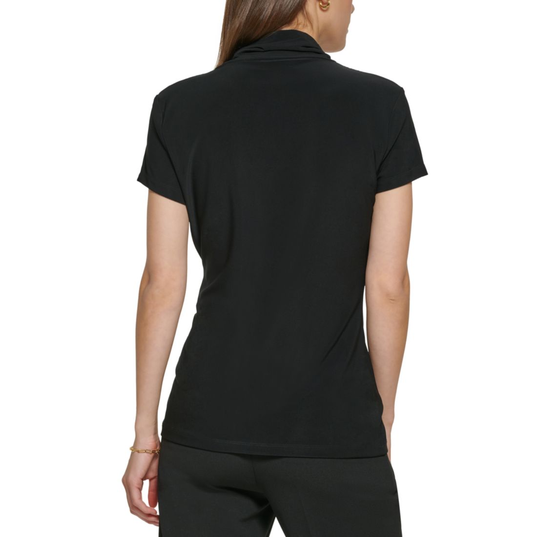 Dkny Petite Draped Surplice Blouse, Created for Macy's