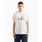 A|X Armani Exchange Men's Short Sleeve Crewneck Palm Tree Logo Graphic T-Shirt