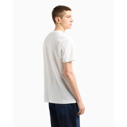 A|X Armani Exchange Men's Short Sleeve Crewneck Palm Tree Logo Graphic T-Shirt