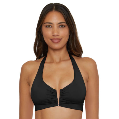 Becca Women's V-Neck Halter Swim Top