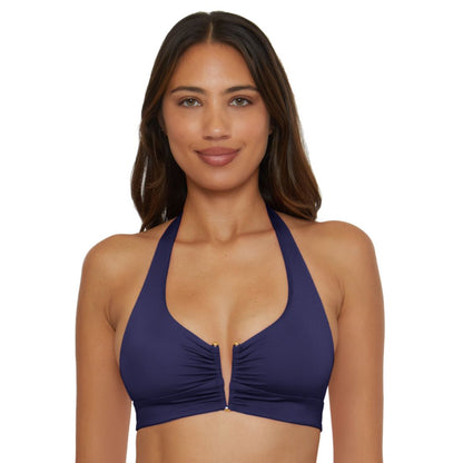 Becca Women's V-Neck Halter Swim Top