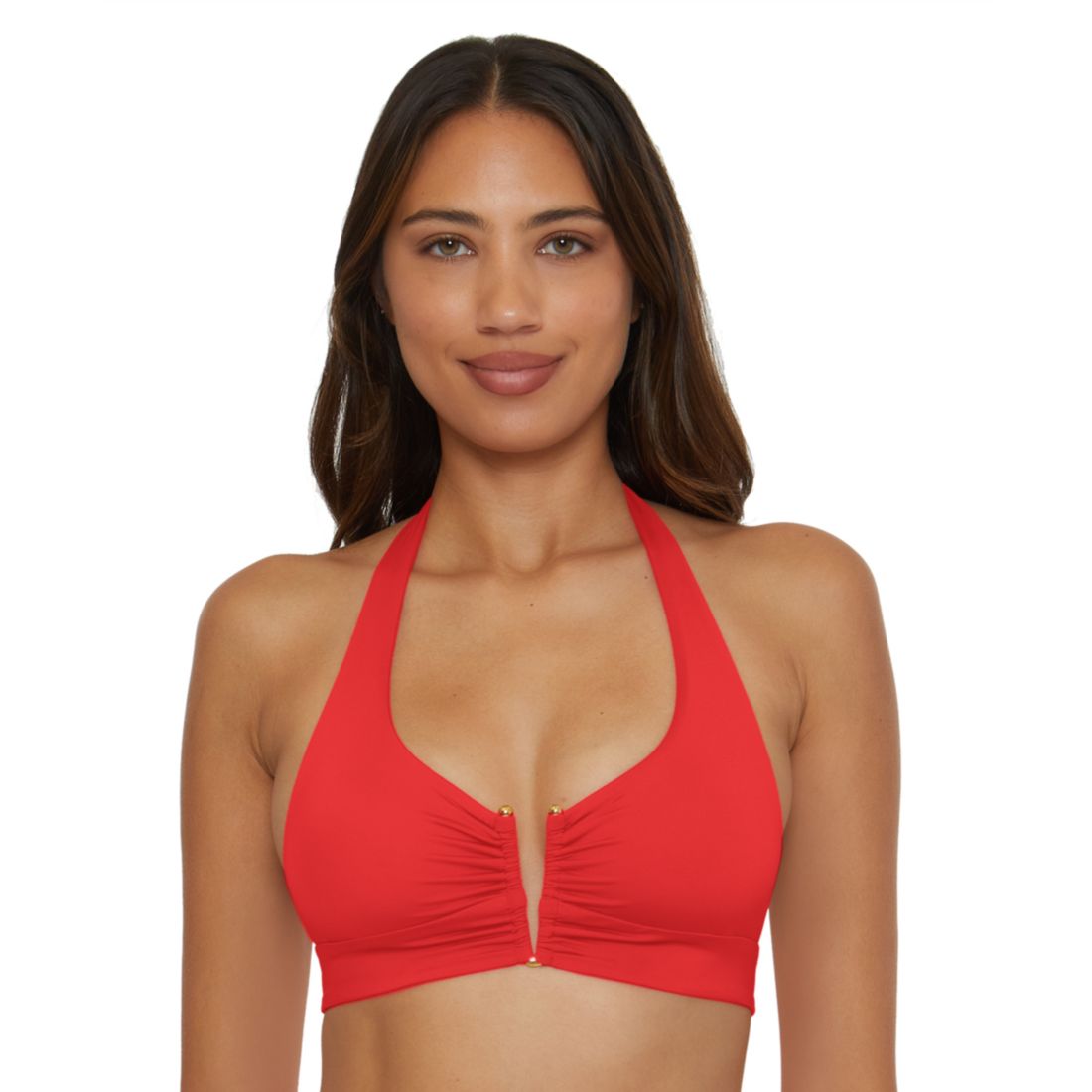 Becca Women's V-Neck Halter Swim Top