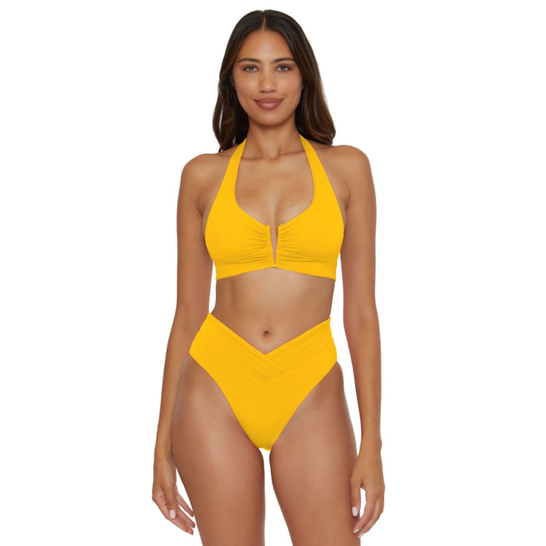 Becca Women's V-Neck Halter Swim Top