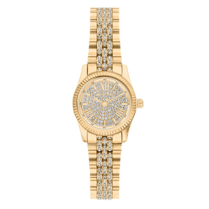Michael Kors Women's Lexington Three-Hand Gold-Tone Stainless Steel Watch, 26mm